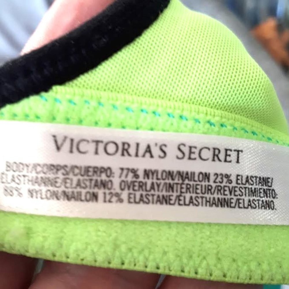 VSX Victoria's Secret Sport Green Blue Black Double Criss Cross Back Straps 32 B - Picture 10 of 11